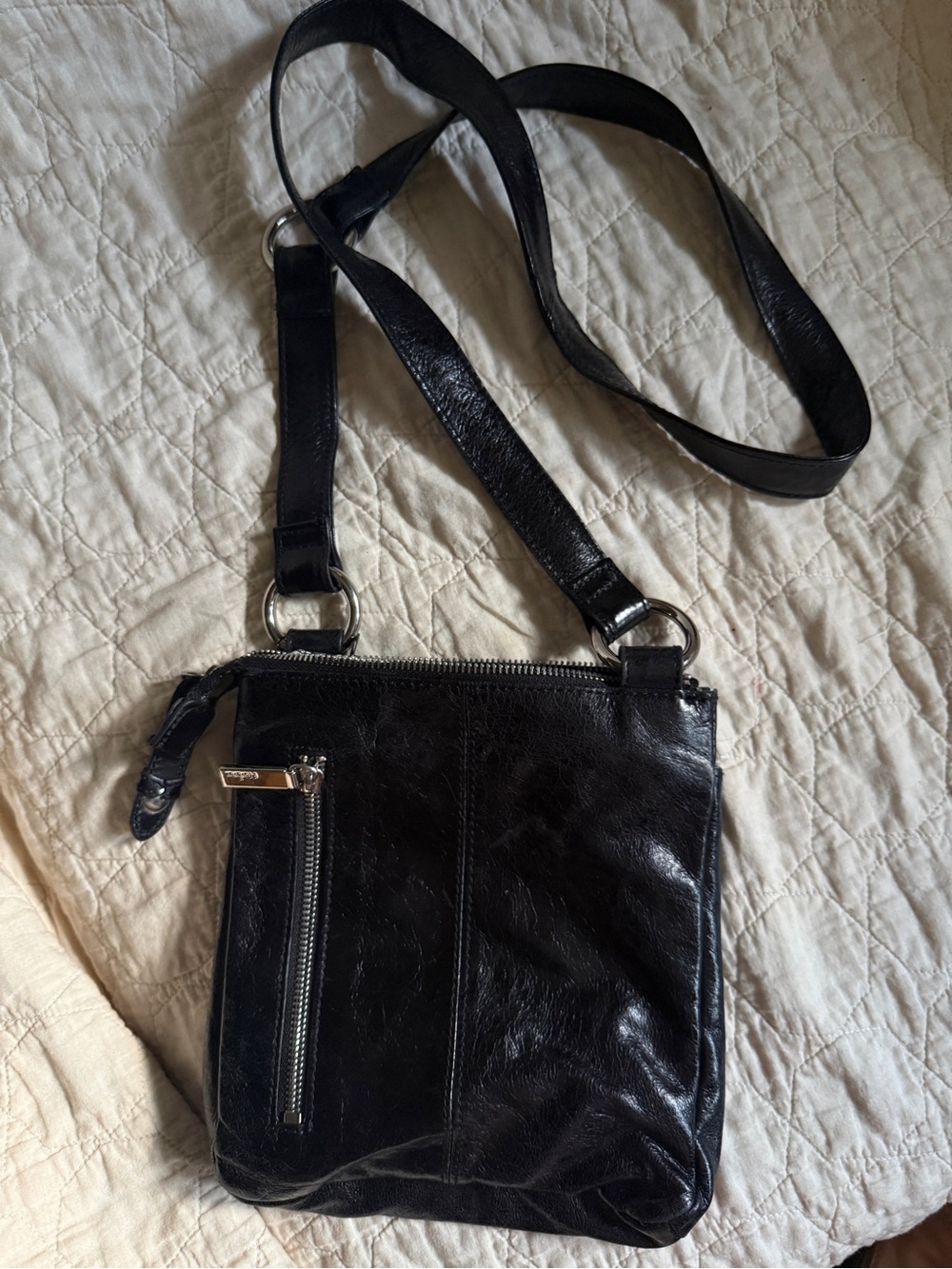 HOBO Black Leather Crossbody Bag